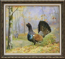 Анвярь Батаршин, «На лесной полянке. Глухари», пейзаж